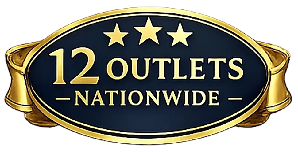12 Outlets Nationwide